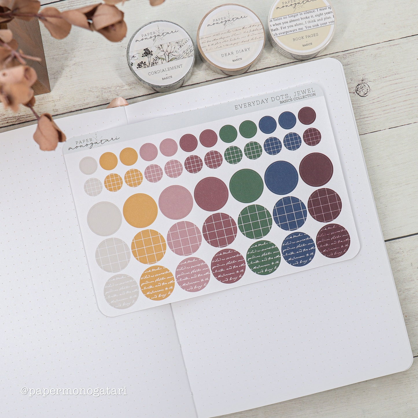 Winter Everyday Dot & Square Stickers