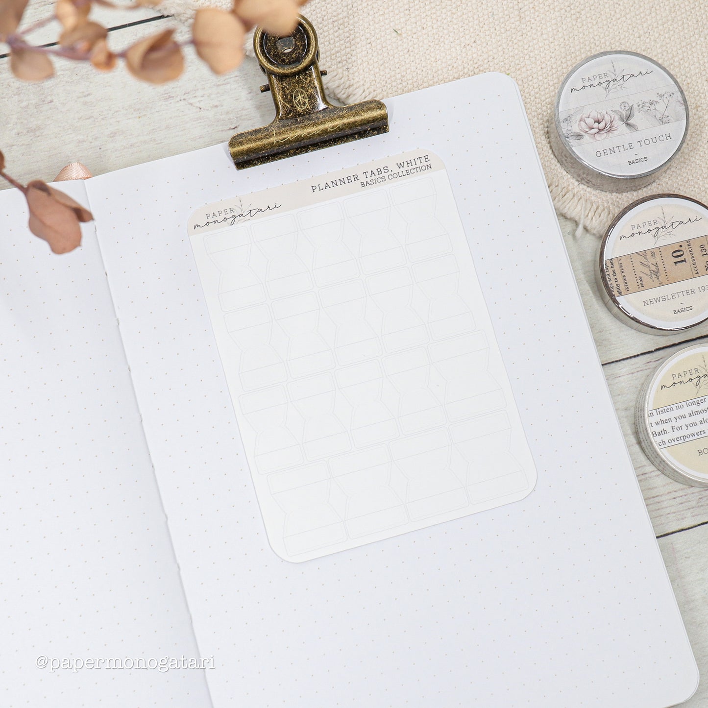 Empty Planner Tab Stickers