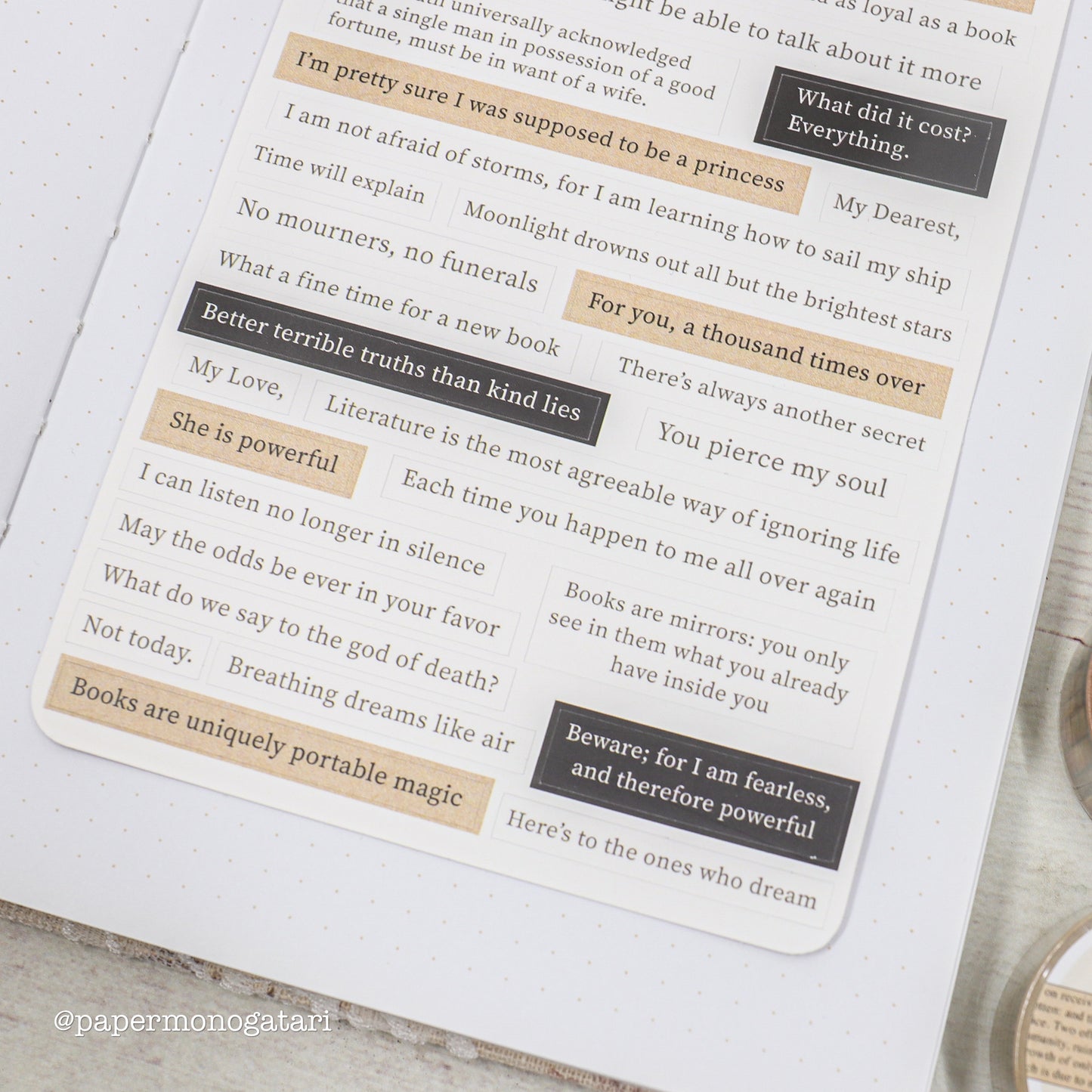 Book Quote Stickers - Tiny Bookshop #4 [Updated]