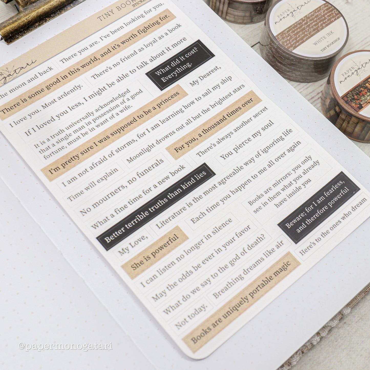 Book Quote Stickers - Tiny Bookshop #4 [Updated]