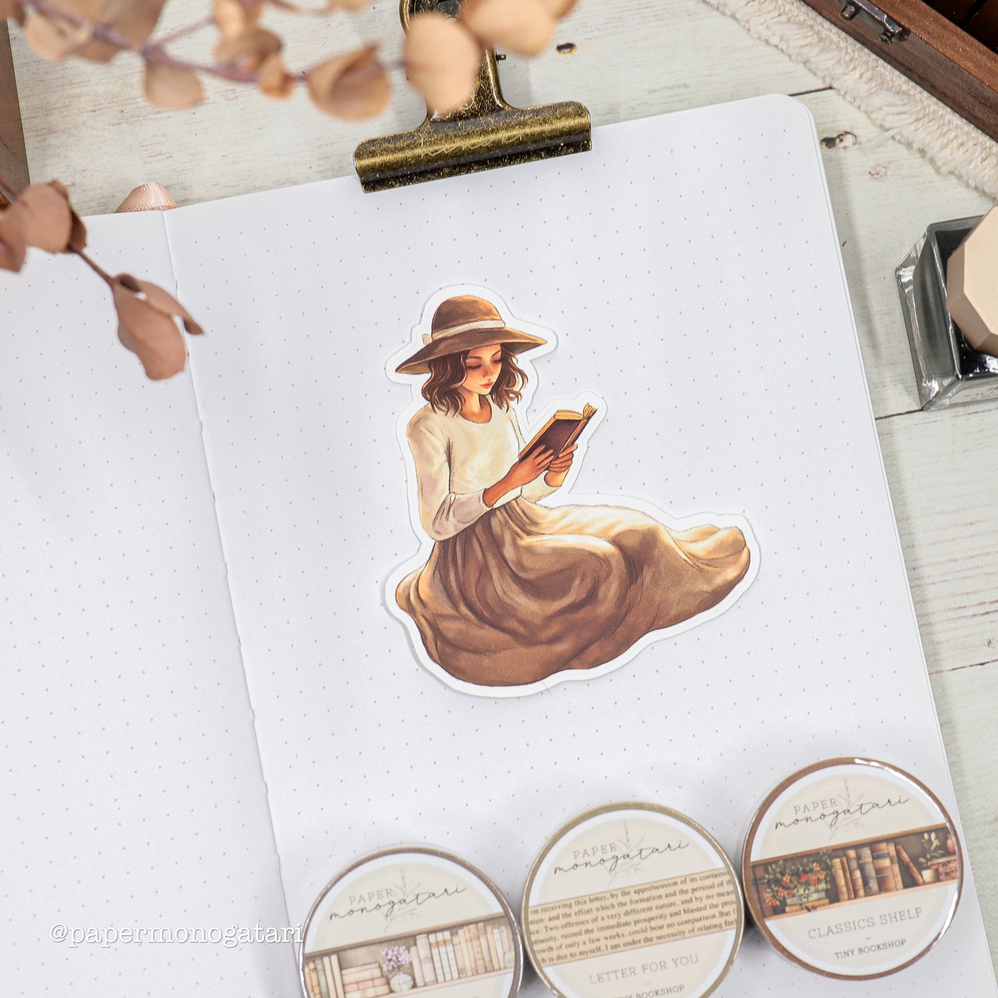 Sitting Girl Reading Individual Sticker [Updated]