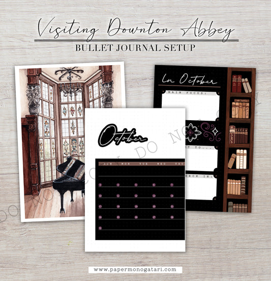 Visiting Downton Abbey | Digital Bullet Journal Theme