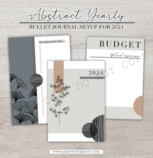 Abstract 2024 Yearly Setup | Digital Bullet Journal Theme