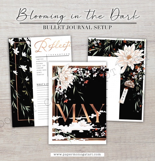 Blooming In The Dark (2024) | Digital Bullet Journal Theme