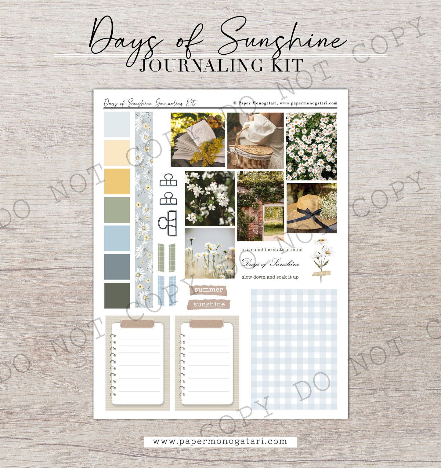 Days of Sunshine | Digital Journaling Kit
