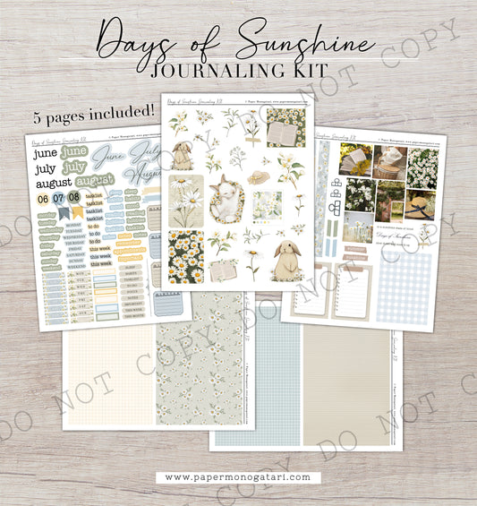 Days of Sunshine | Digital Journaling Kit