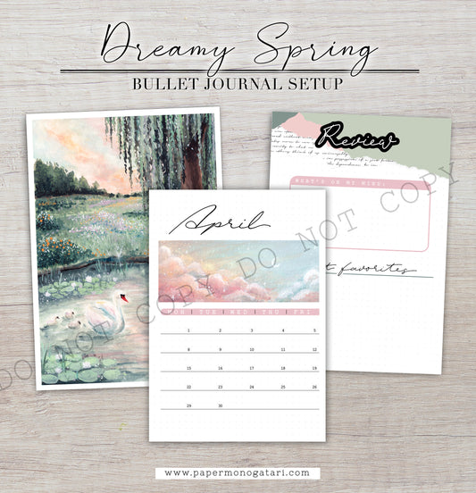 Dreamy Spring (2024) | Digital Bullet Journal Theme