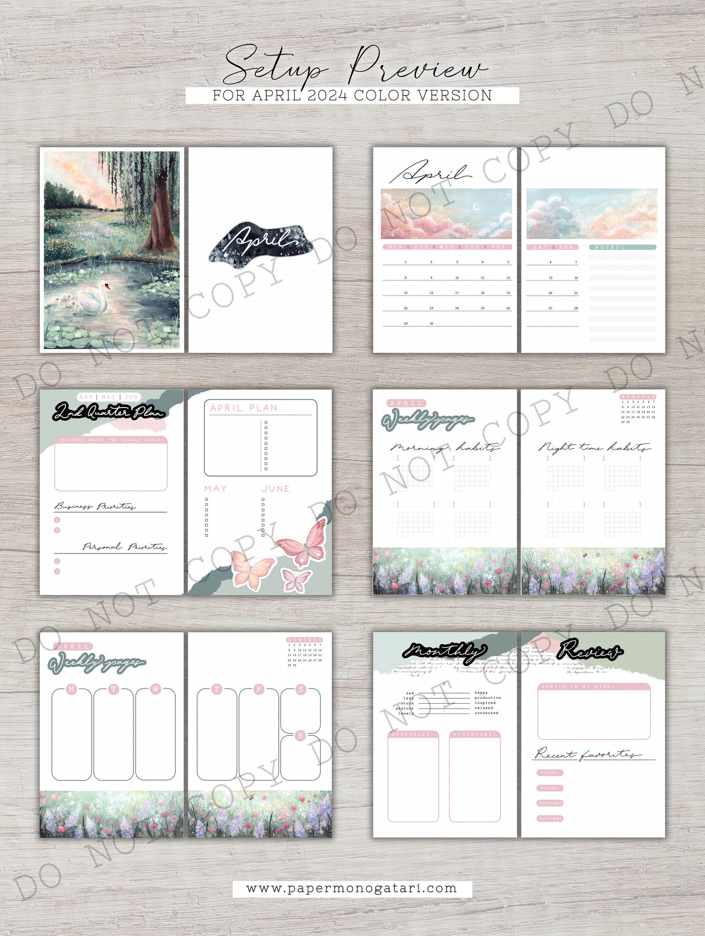 Dreamy Spring (2024) | Digital Bullet Journal Theme