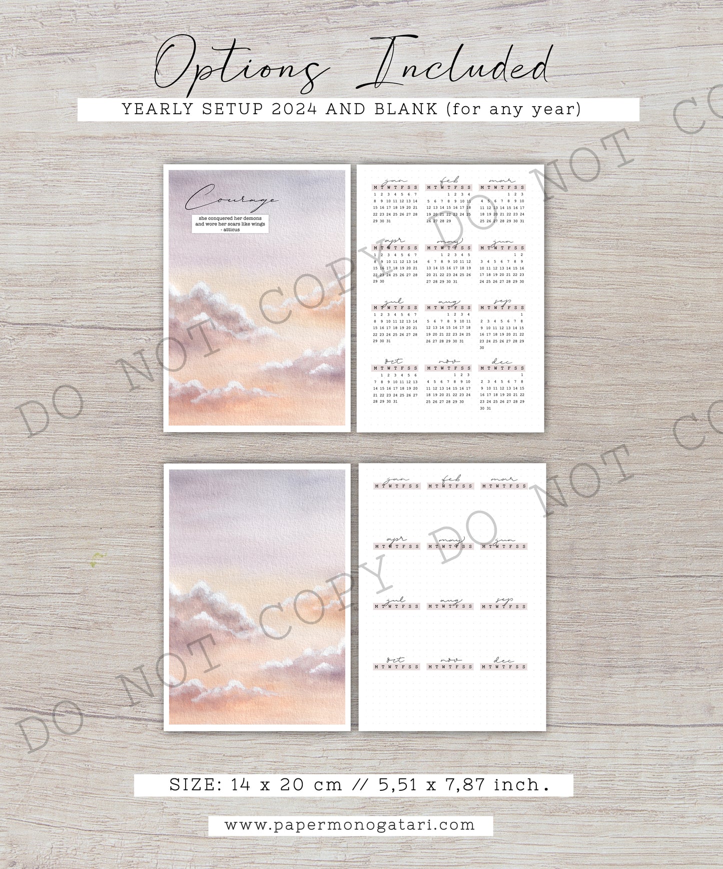 Dreamy Yearly Setup 2024  Digital Bullet Journal Theme – Paper