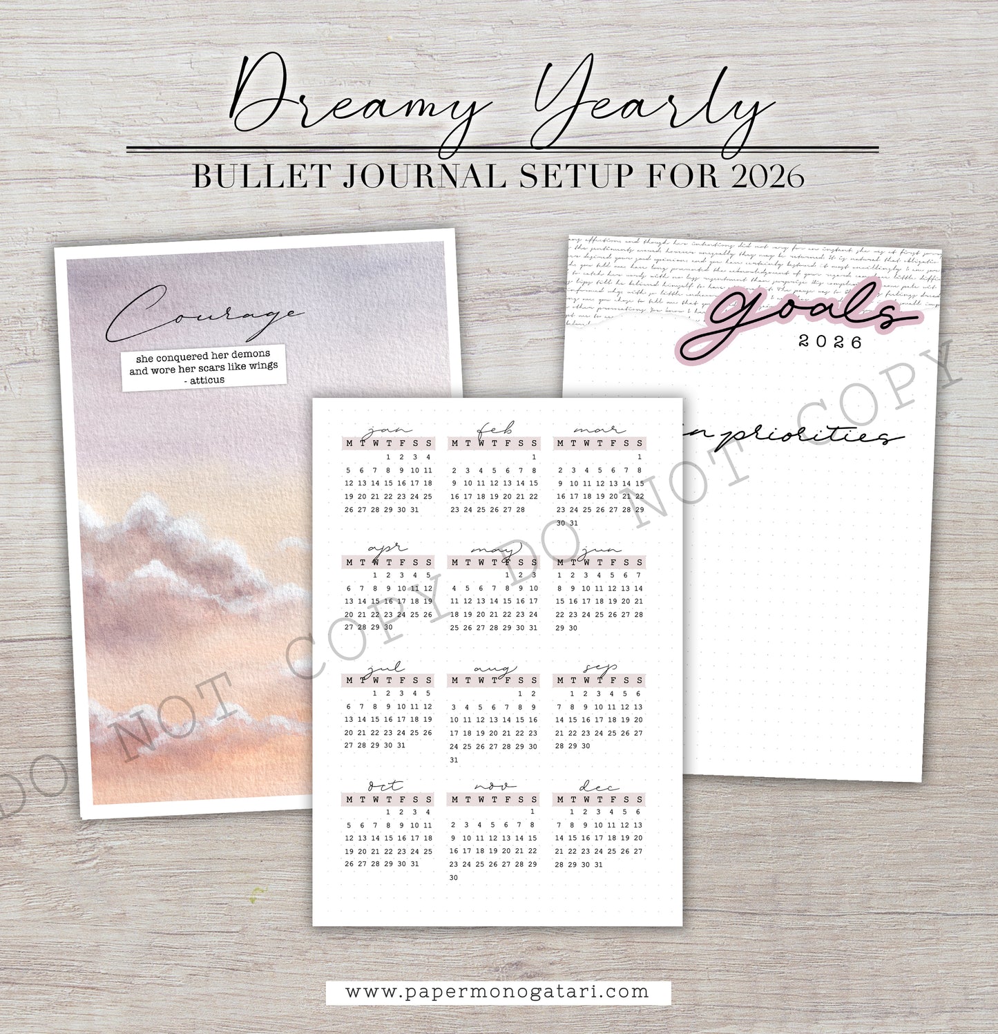 Dreamy 2026 Yearly Setup | Digital Bullet Journal Theme