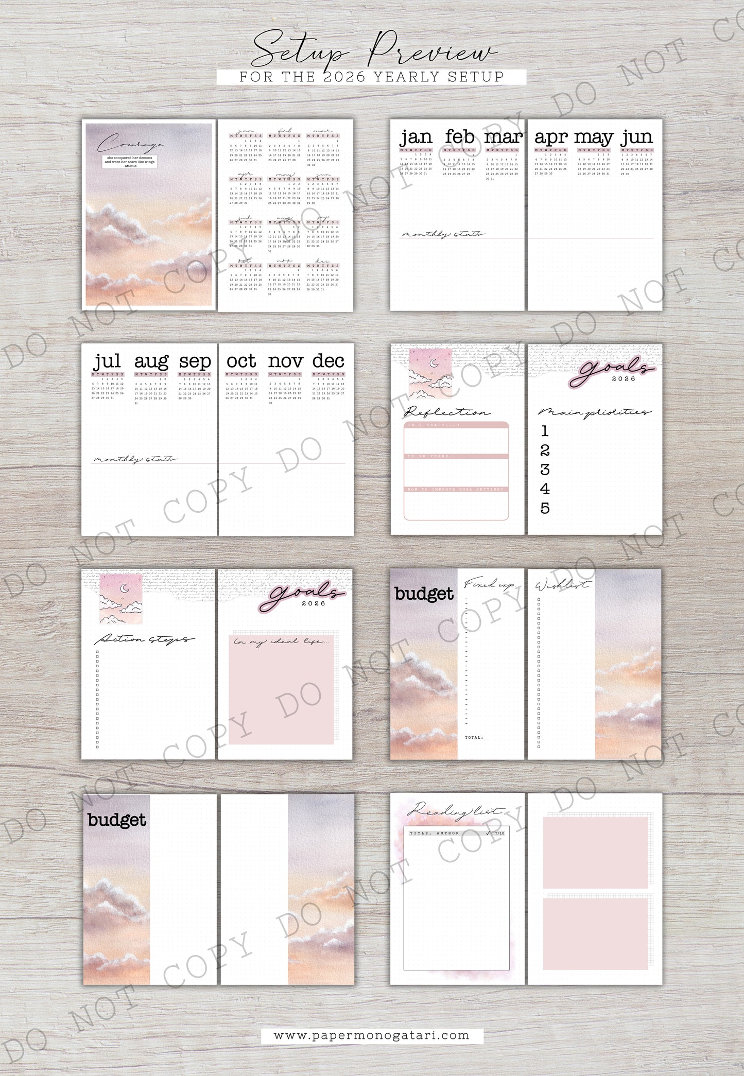 Dreamy 2026 Yearly Setup | Digital Bullet Journal Theme