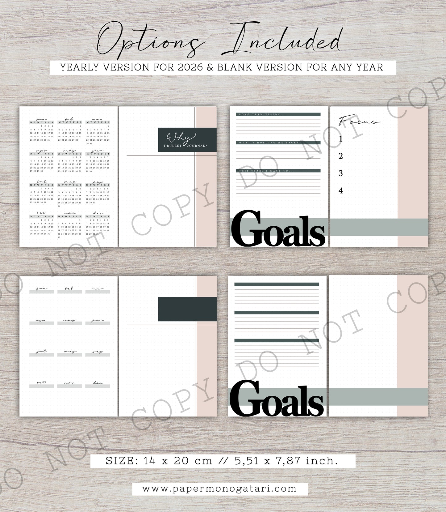 Elegant 2026 Yearly Setup | Digital Bullet Journal Theme