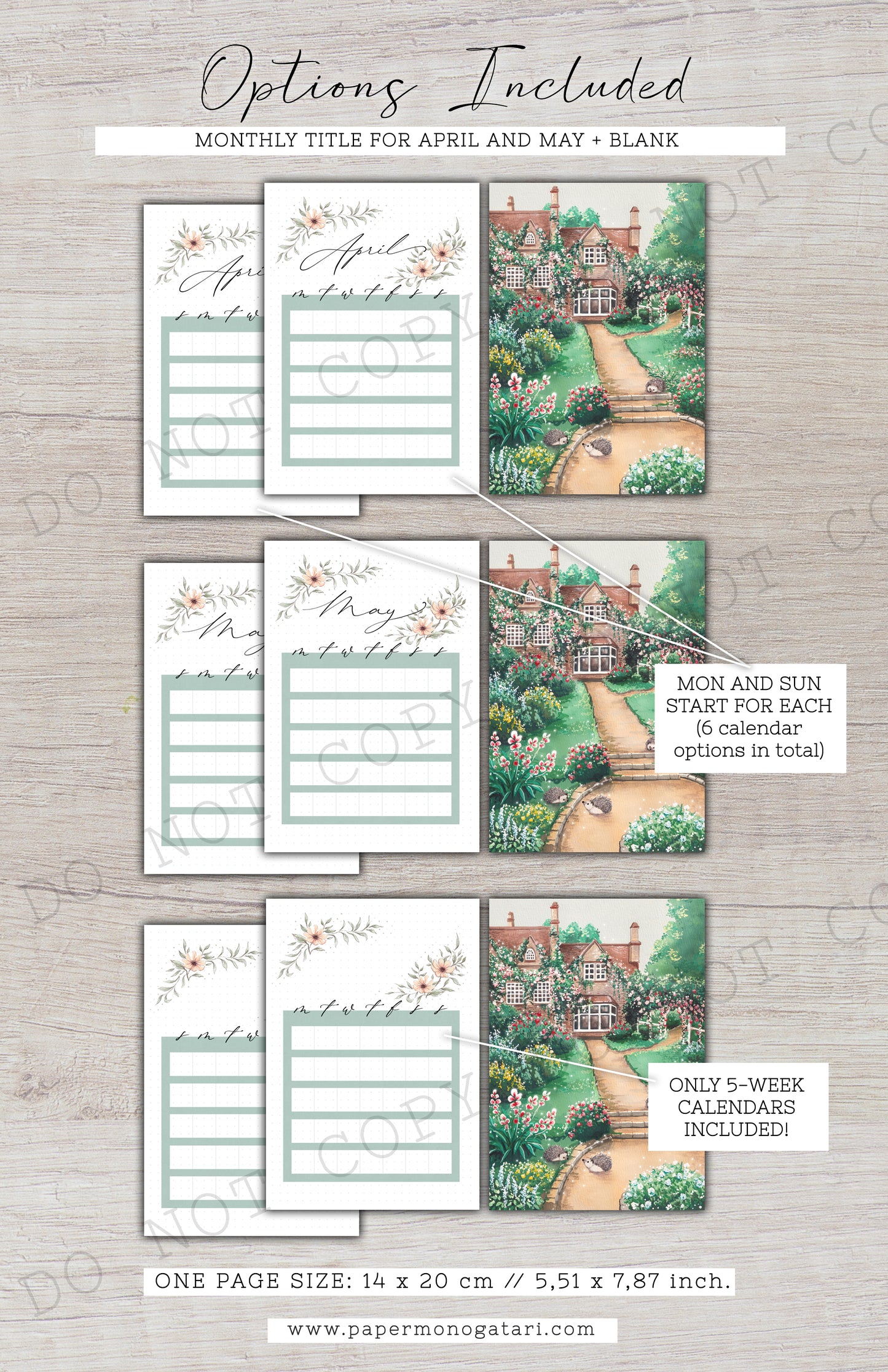 Floral Dreams | Digital Bullet Journal Theme (Undated: Apr, May + Blank)