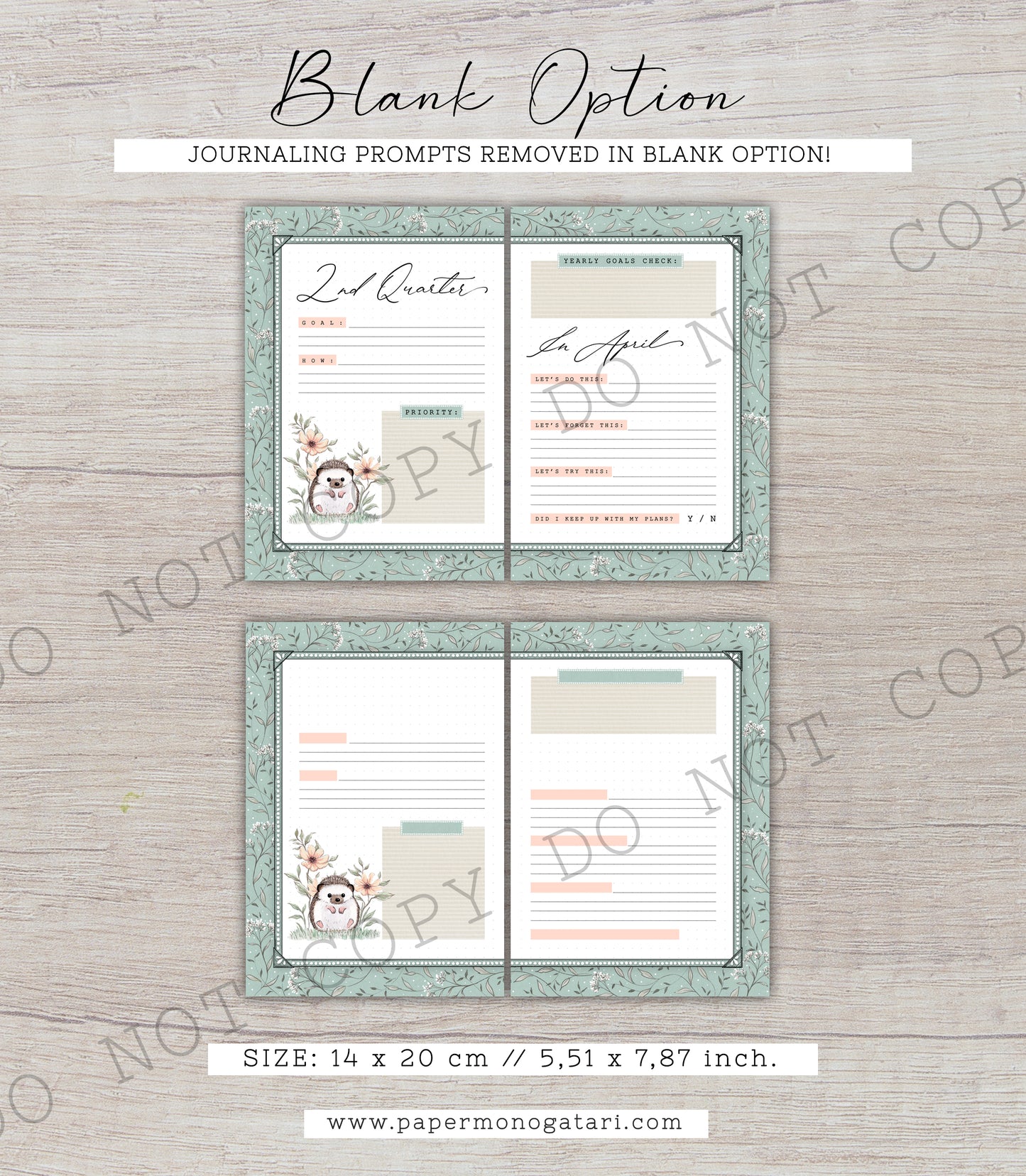 Floral Dreams | Digital Bullet Journal Theme (Undated: Apr, May + Blank)