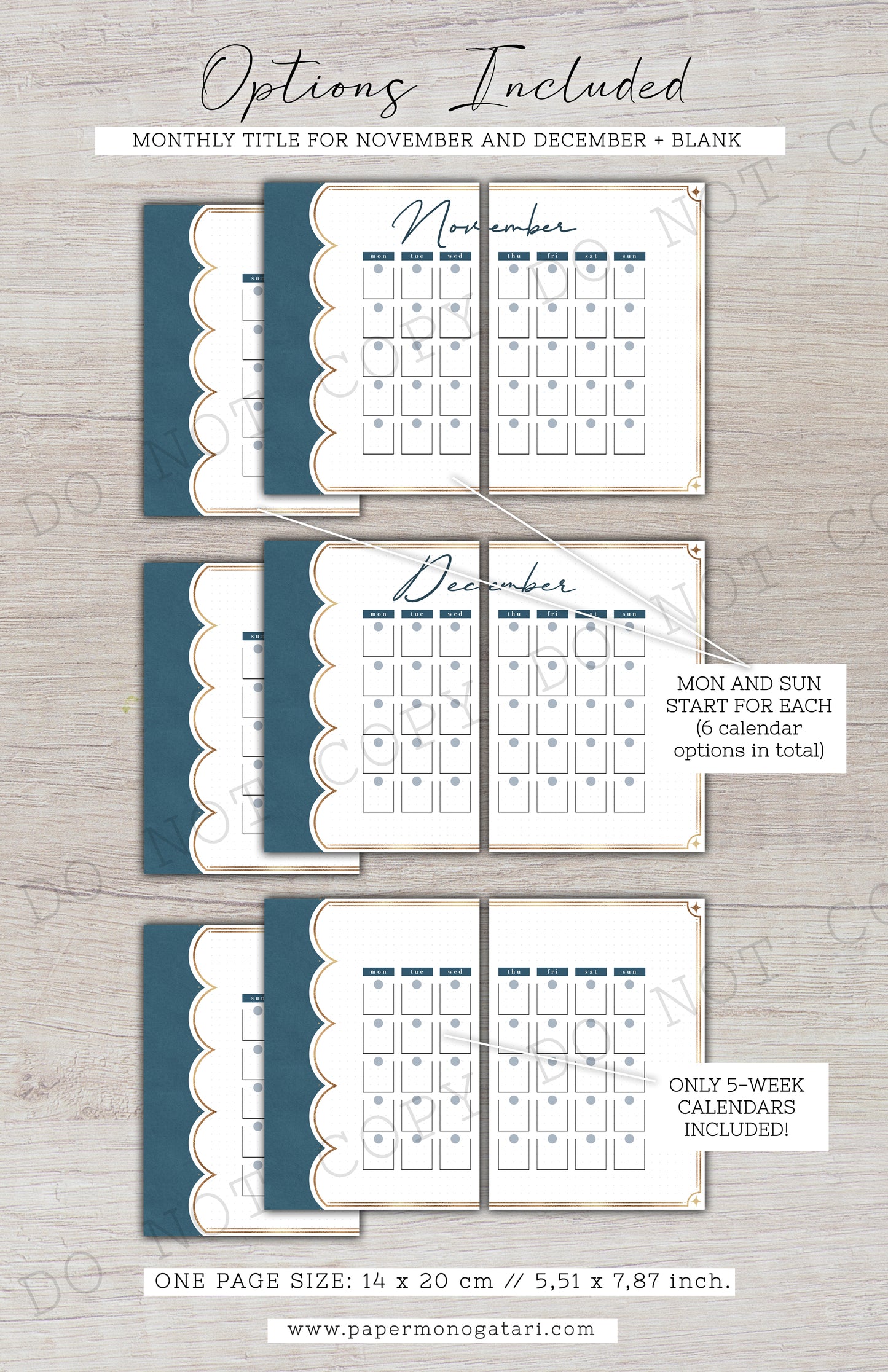 Glimmering Frost | Digital Bullet Journal Theme (Undated: Nov, Dec + Blank)