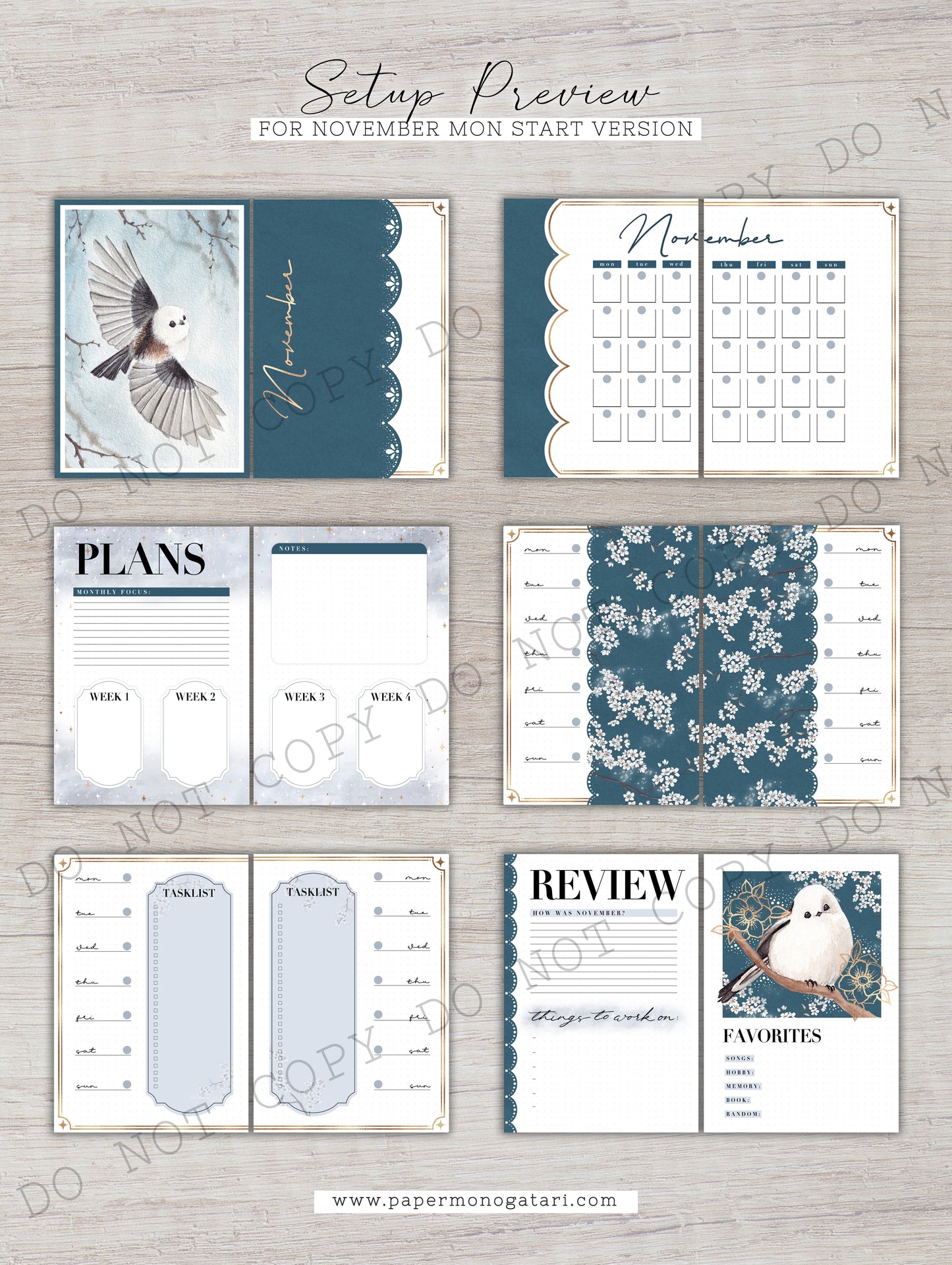 Glimmering Frost | Digital Bullet Journal Theme (Undated: Nov, Dec + Blank)