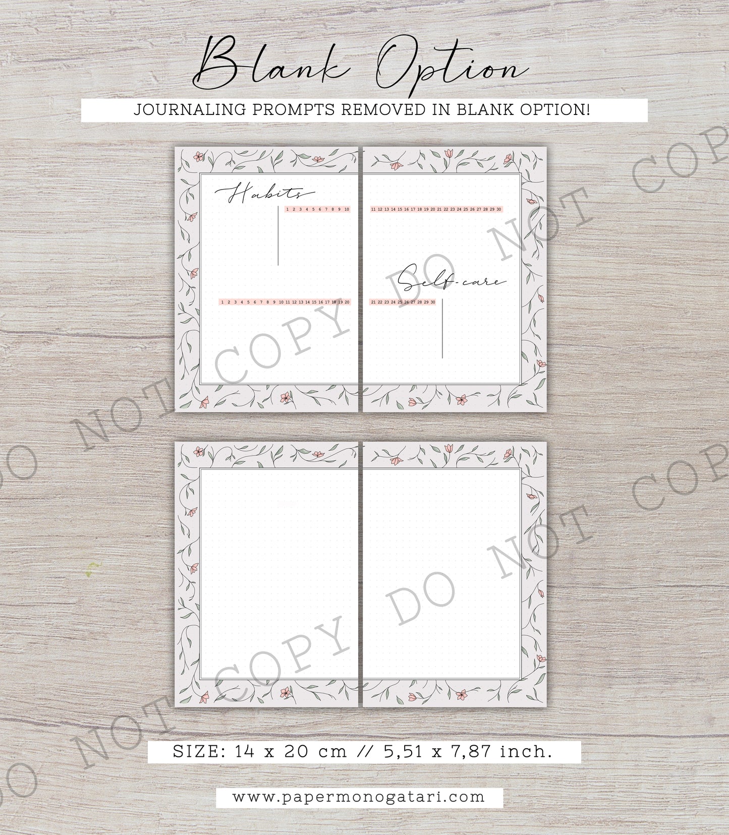 Hedgehog Garden | Digital Bullet Journal Theme (Undated: Apr, May + Blank)