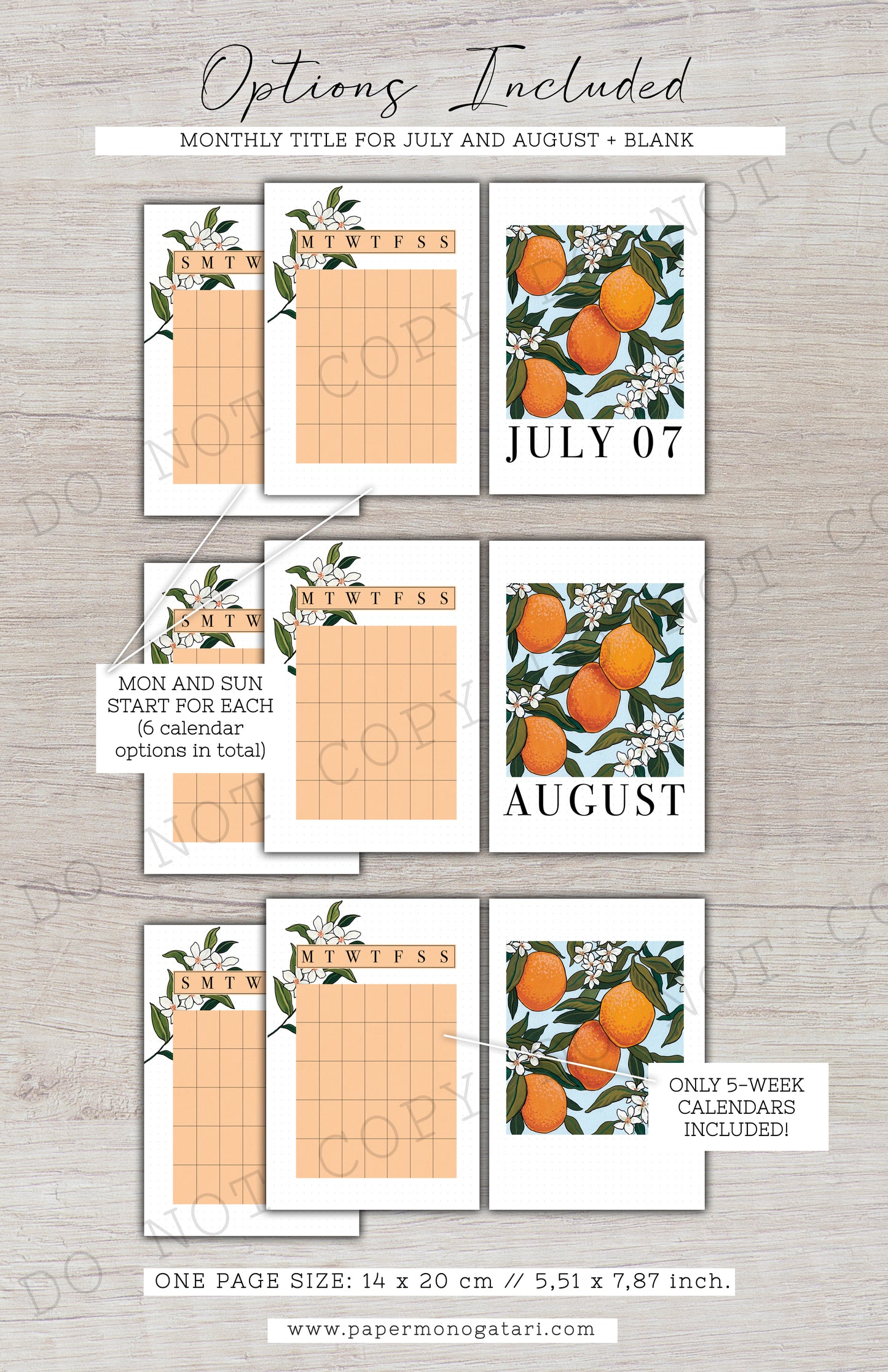 Hello Sunshine | Digital Bullet Journal Theme (Undated: Jul, Aug + Blank)