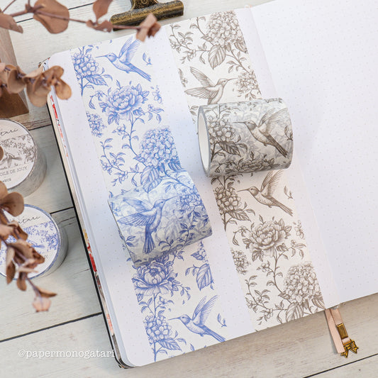 Toile de Jouy Wide Washi Tape Set