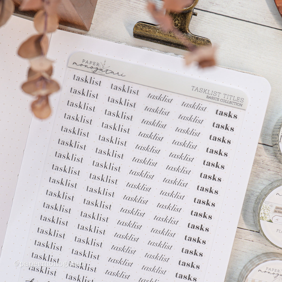 Tasklist Stickers