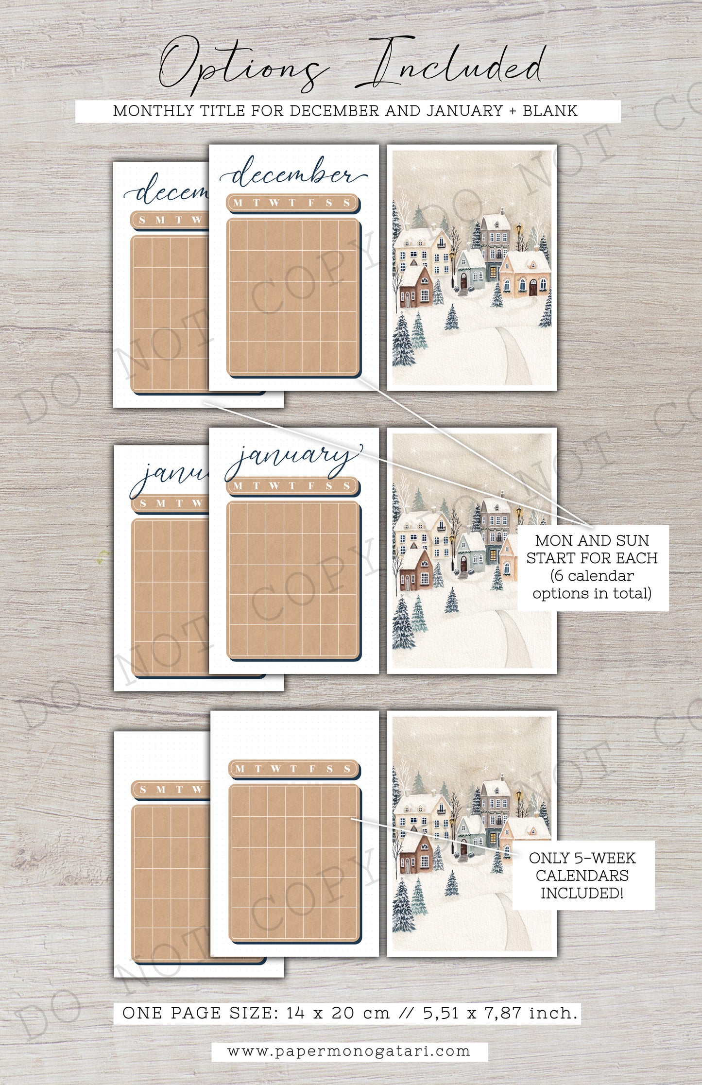 Let It Snow | Digital Bullet Journal Theme (Undated: Dec, Jan + Blank)