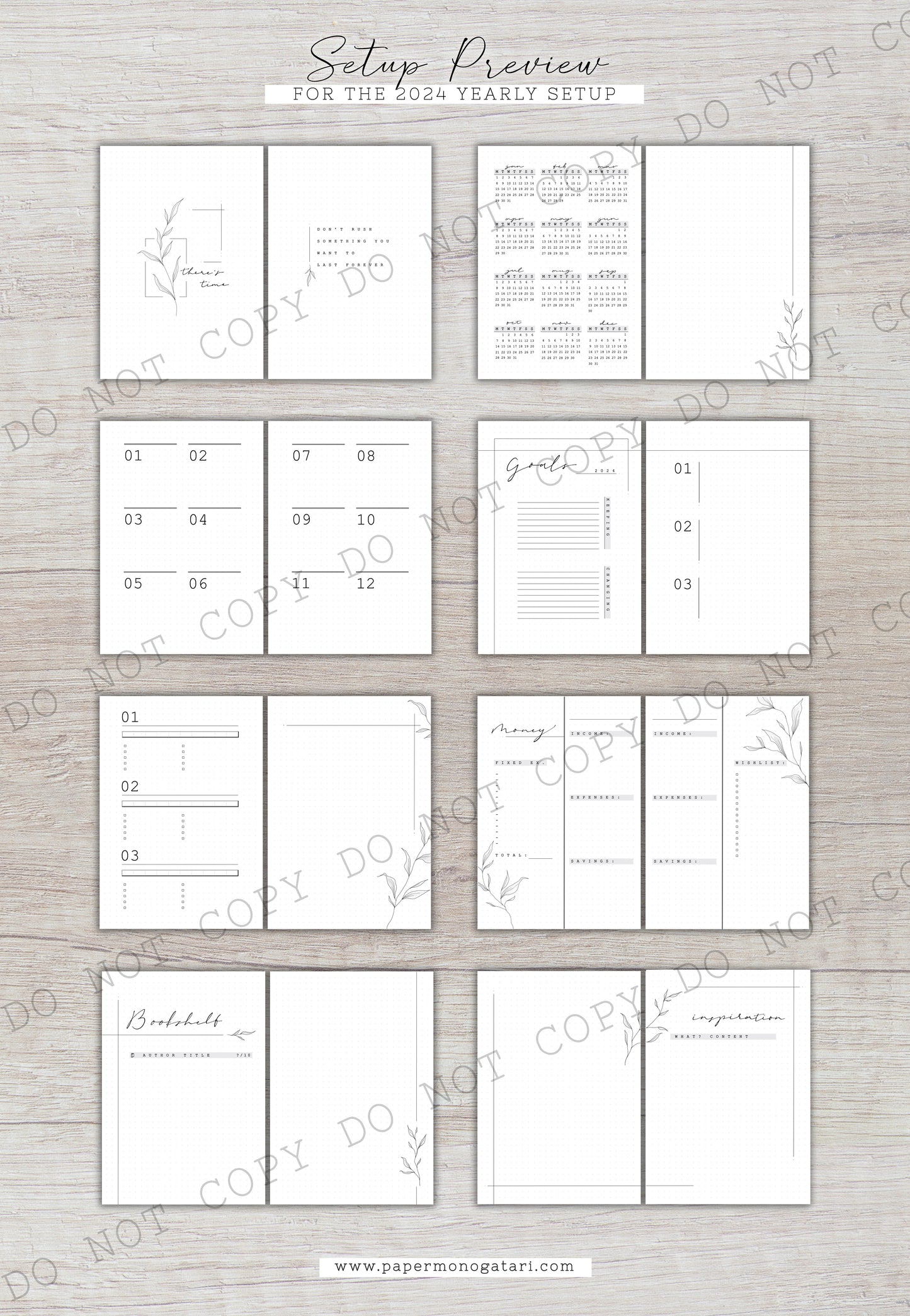 Stylish 2024 Yearly Setup  Digital Bullet Journal Theme – Paper Monogatari