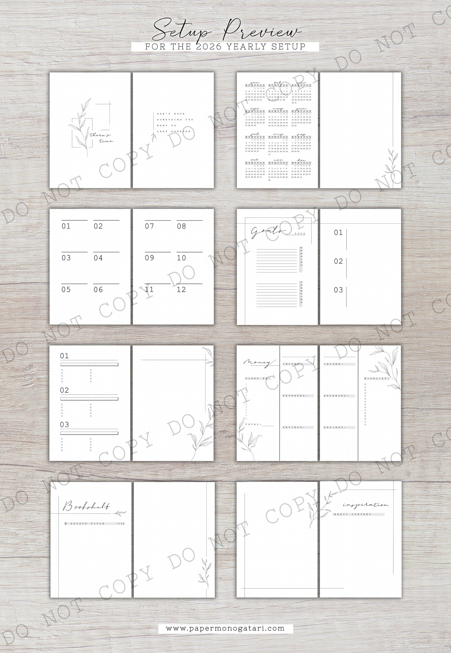 Minimalist 2026 Yearly Setup | Digital Bullet Journal Theme