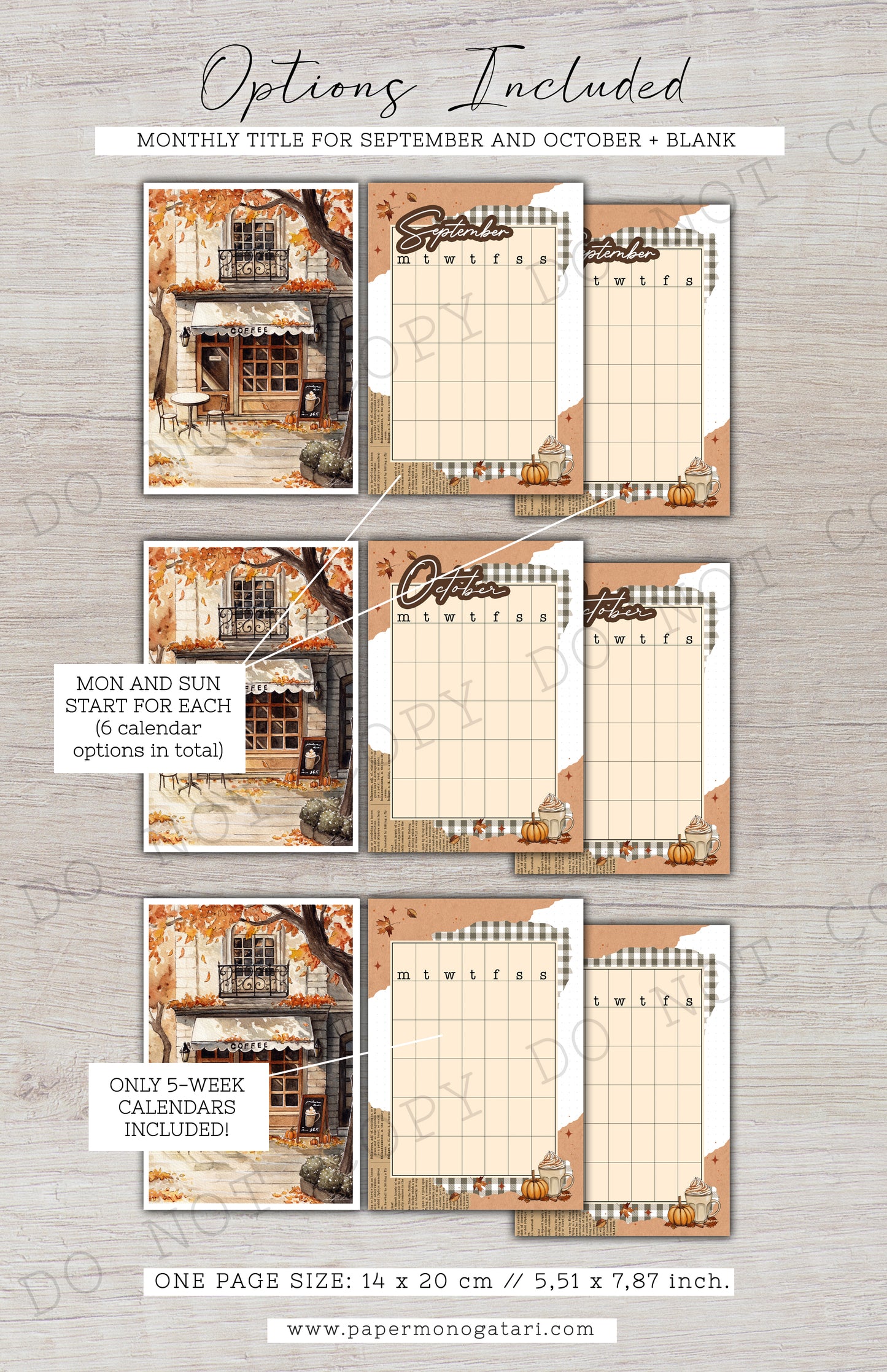 Pumpkin Spice | Digital Bullet Journal Theme (Undated: Sep, Oct + Blank)