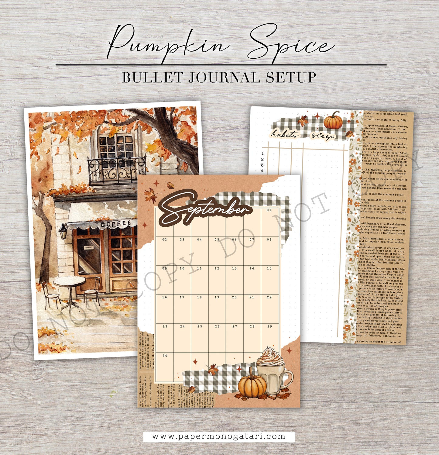 Pumpkin Spice (2024) | Digital Bullet Journal Theme