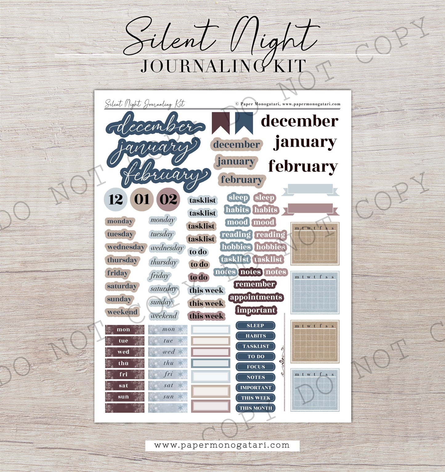 Silent Night | Digital Journaling Kit
