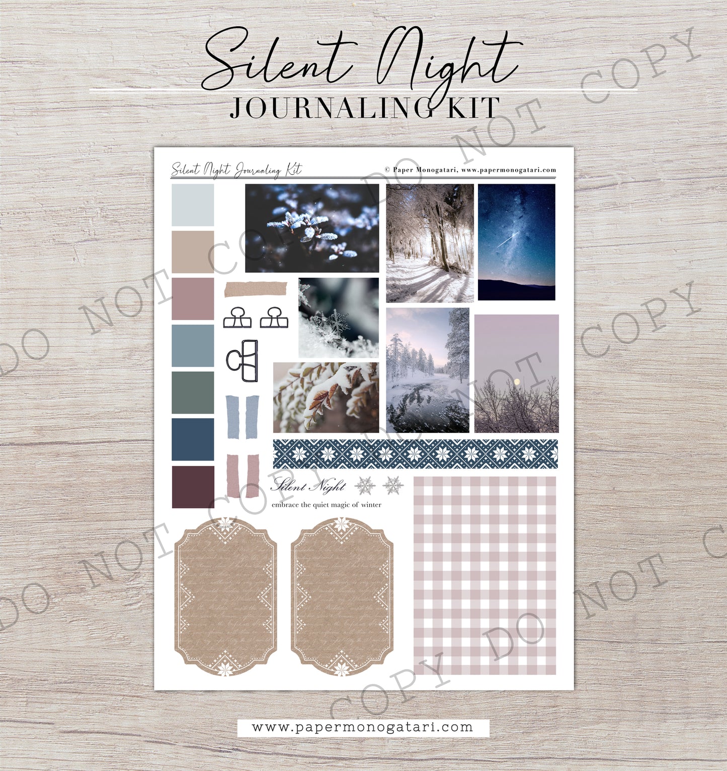 Silent Night | Digital Journaling Kit