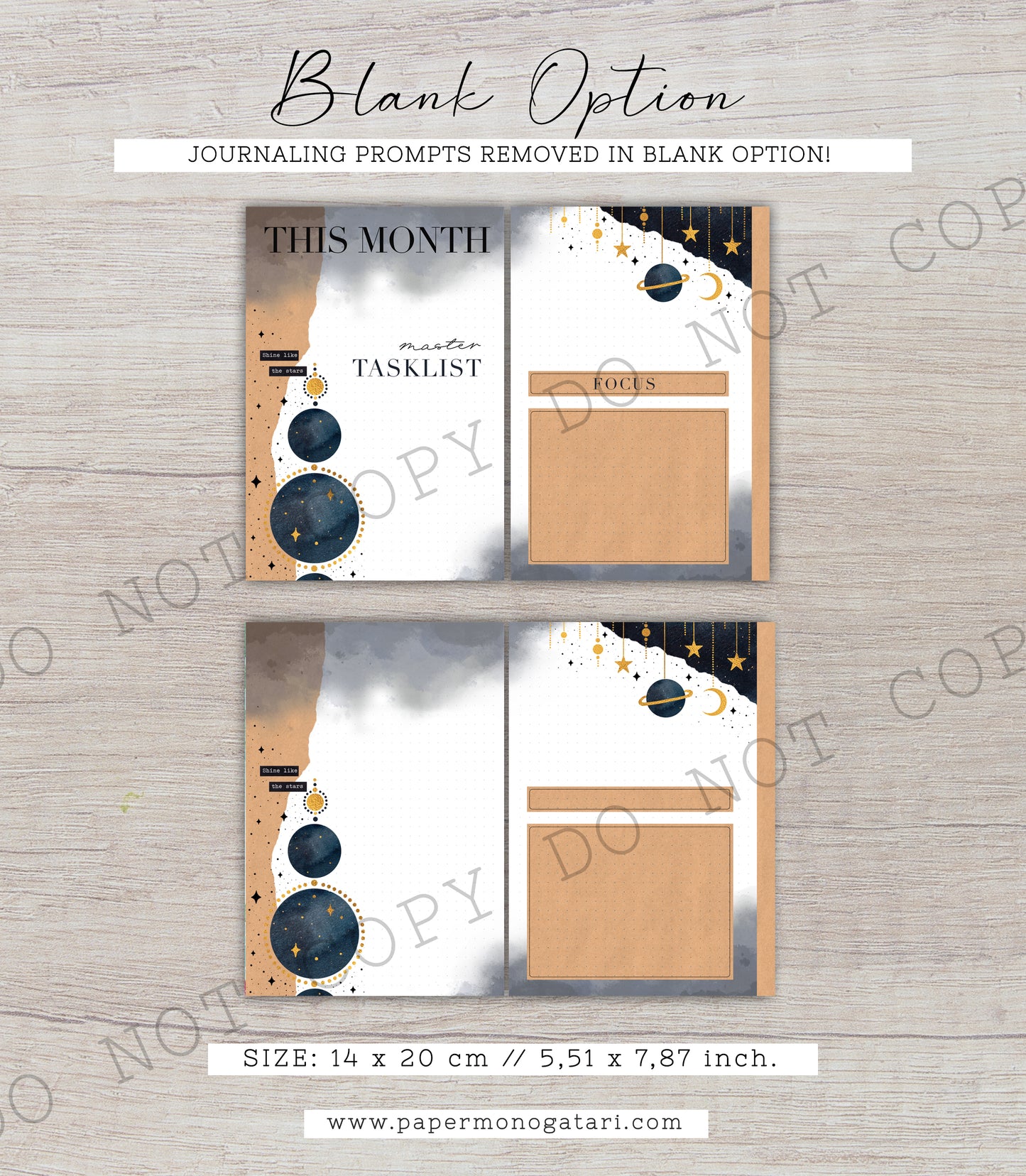 Starry Night | Digital Bullet Journal Theme (Undated: Nov, Dec + Blank)