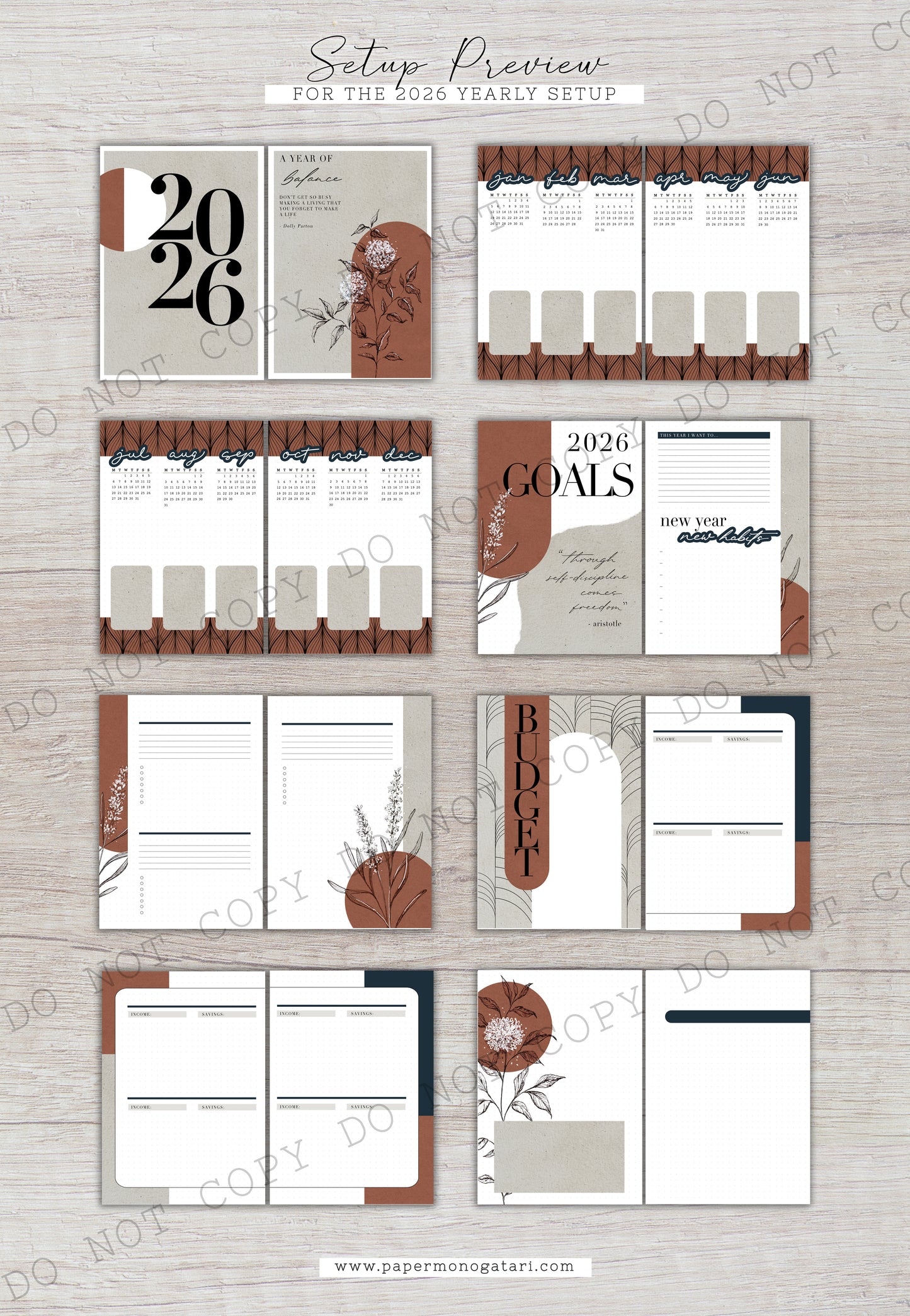 Stylish 2026 Yearly Setup | Digital Bullet Journal Theme