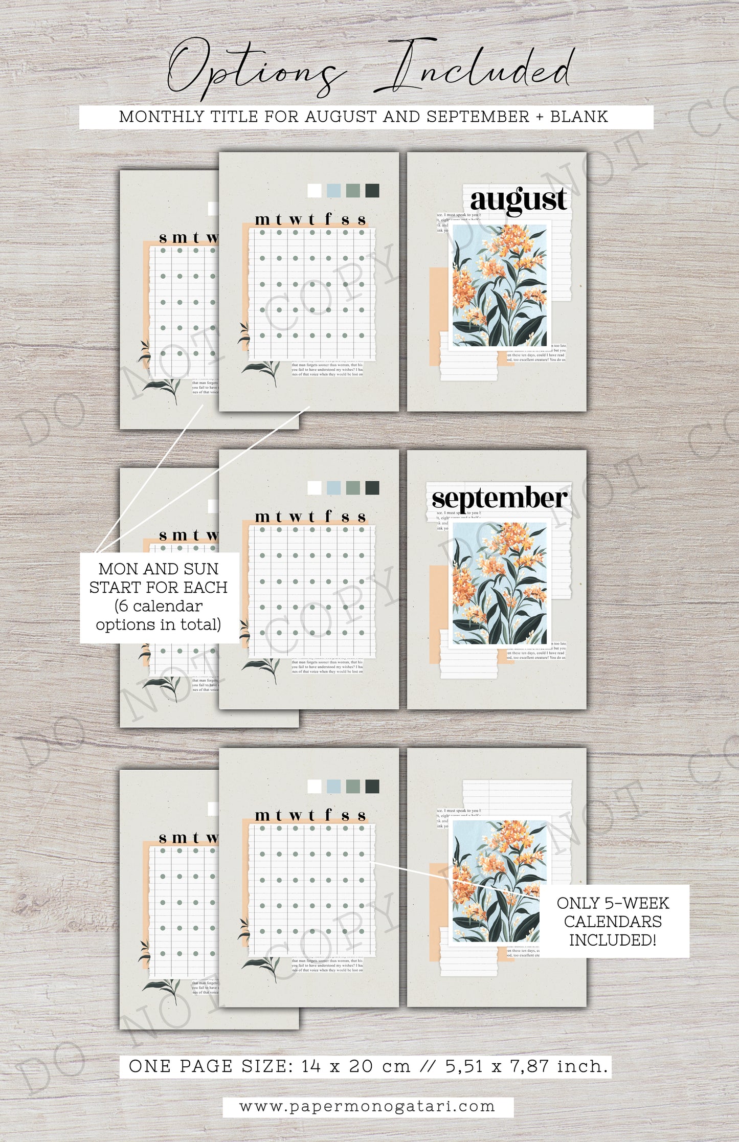 Summer Simplicity | Digital Bullet Journal Theme (Undated: Aug, Sep + Blank)