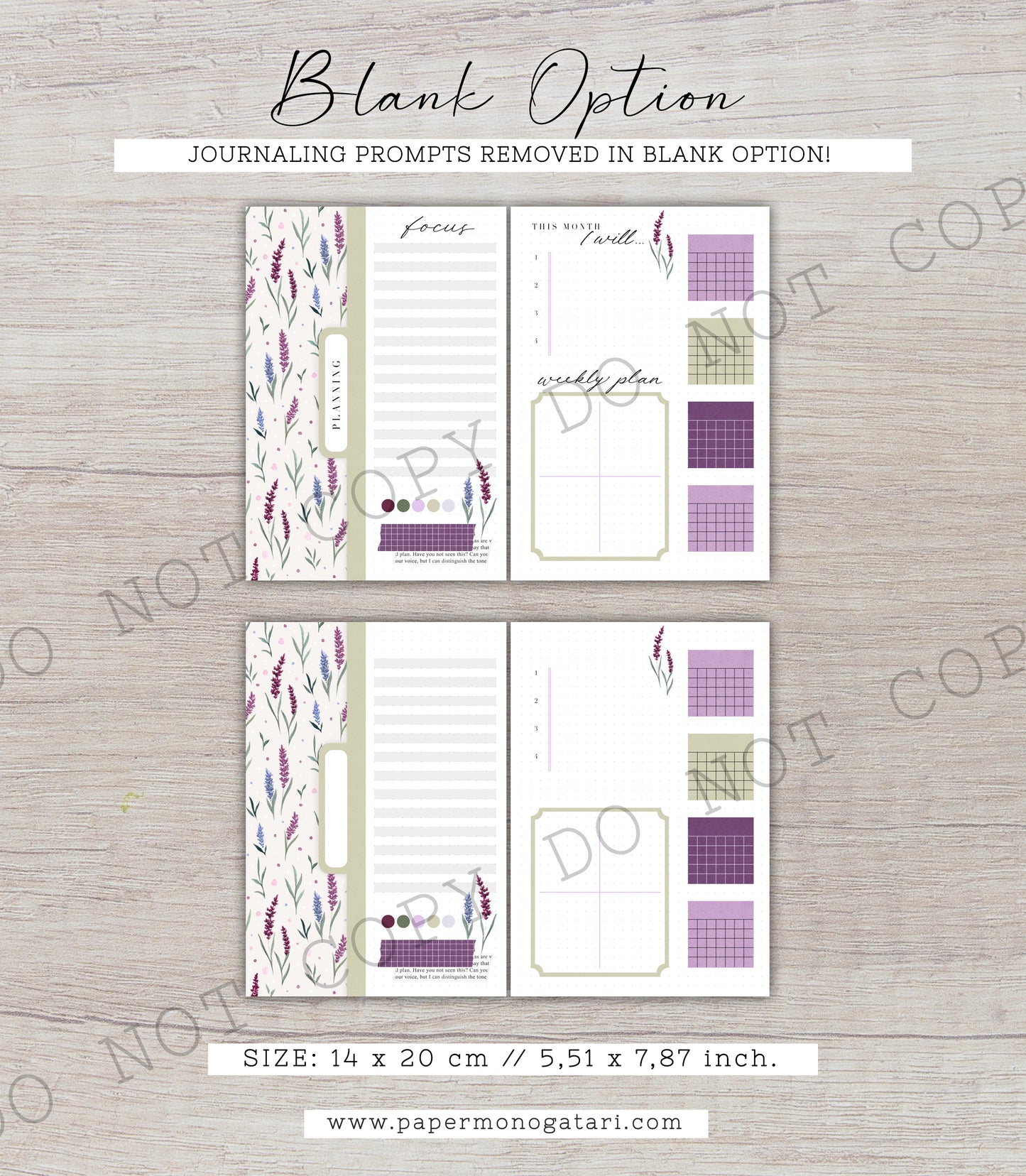 Whispering Wisteria | Digital Bullet Journal Theme (Undated: Mar, Apr + Blank)