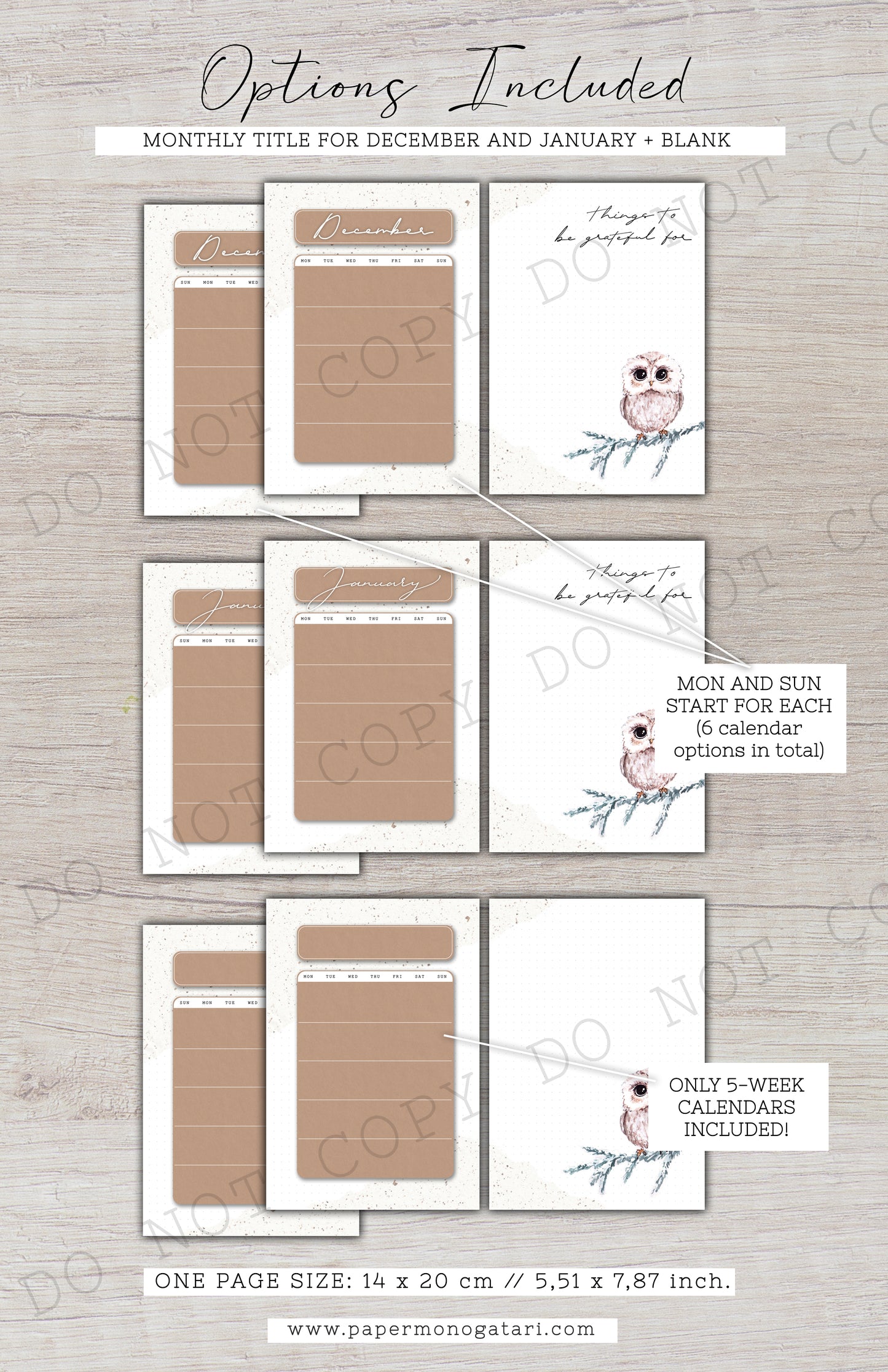 Winter Village | Digital Bullet Journal Theme (Undated: Dec, Jan + Blank)