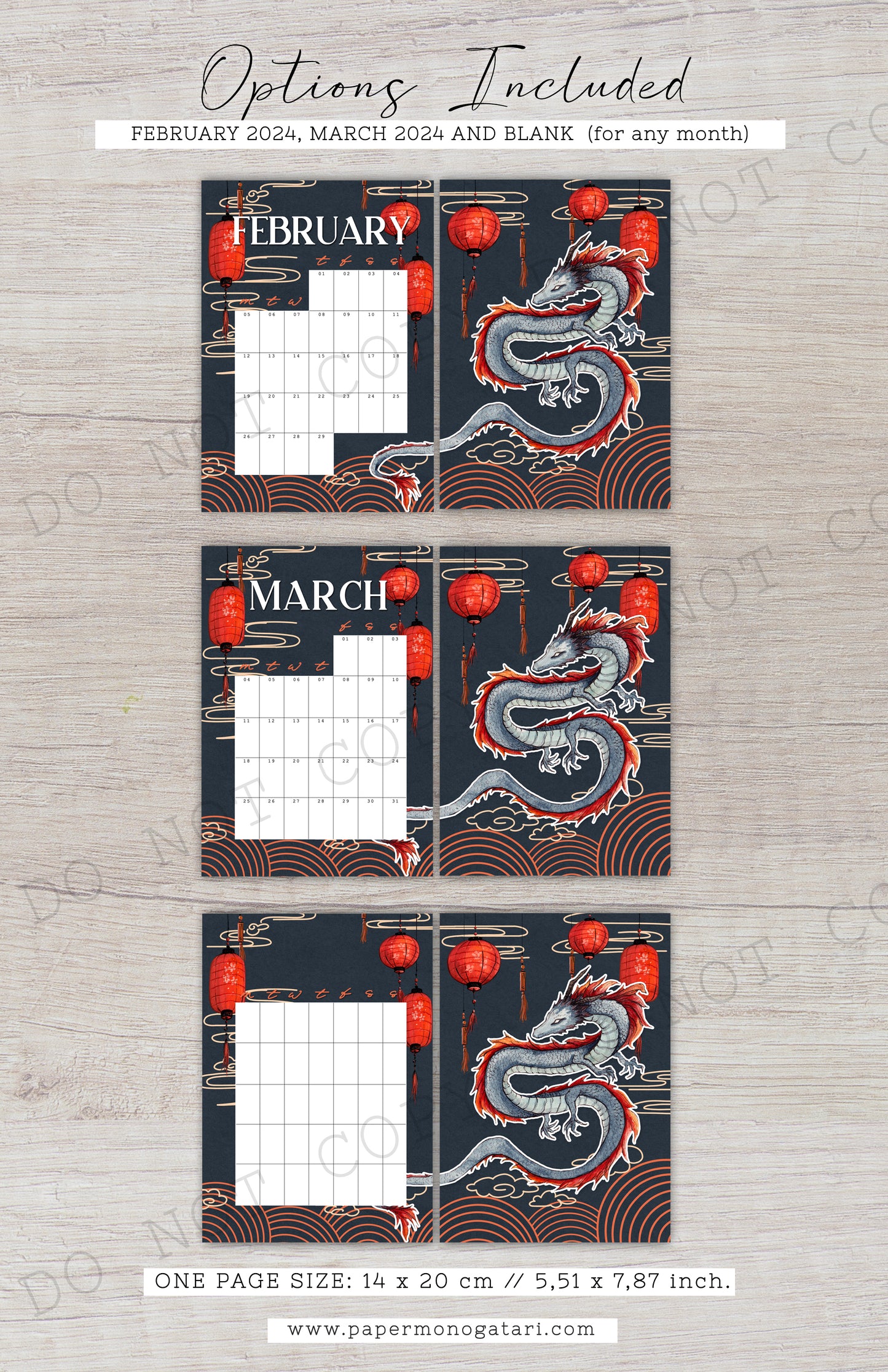 Year Of The Dragon (2024) | Digital Bullet Journal Theme
