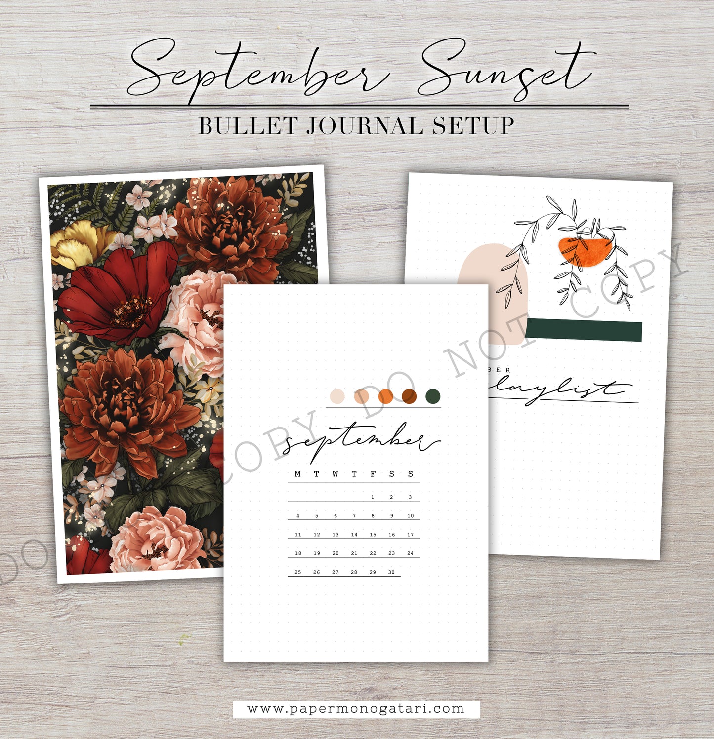 September Sunset | Digital Bullet Journal Theme