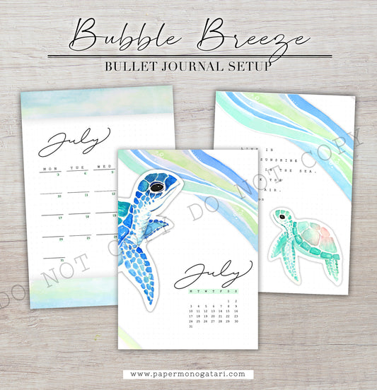Bubble Breeze | Digital Bullet Journal Theme