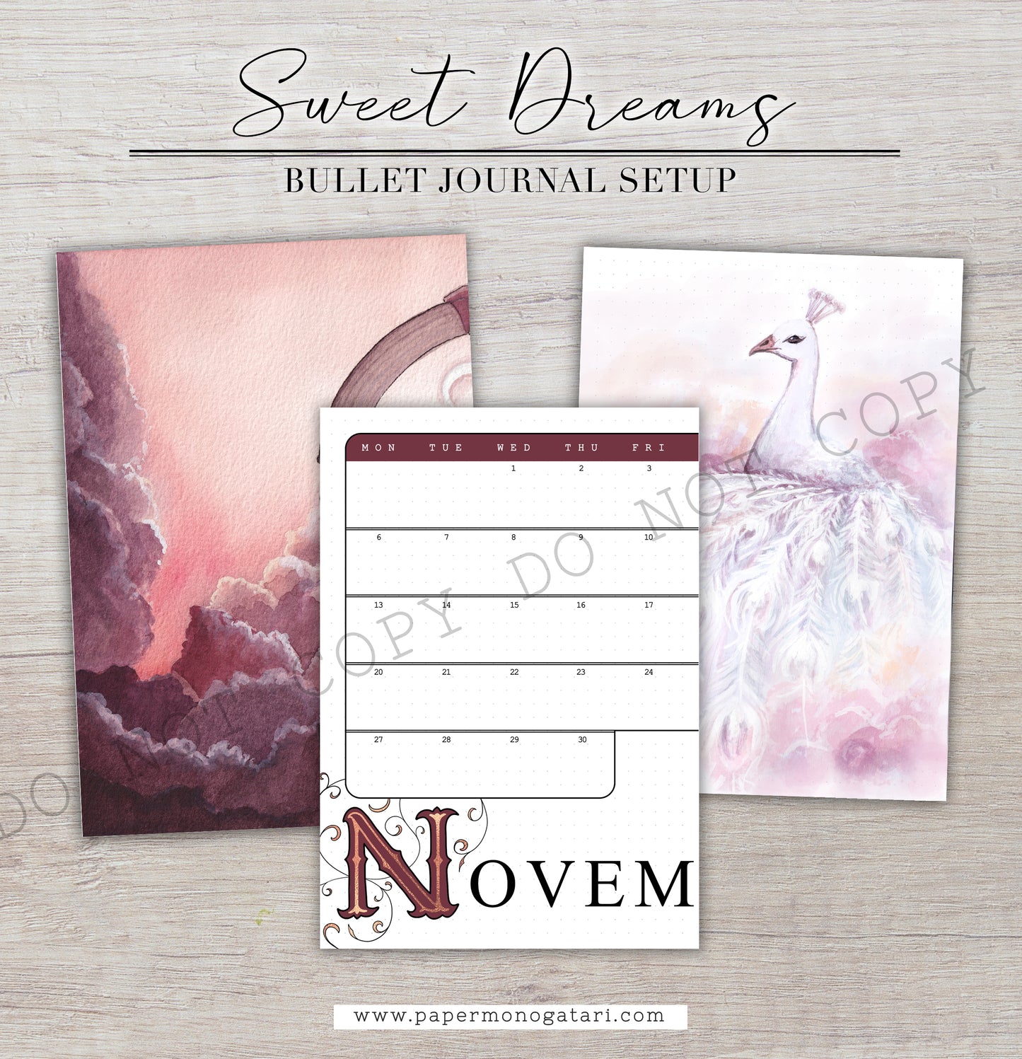Sweet Dreams | Digital Bullet Journal Theme