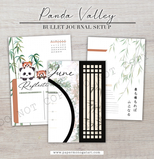Panda Valley | Digital Bullet Journal Theme